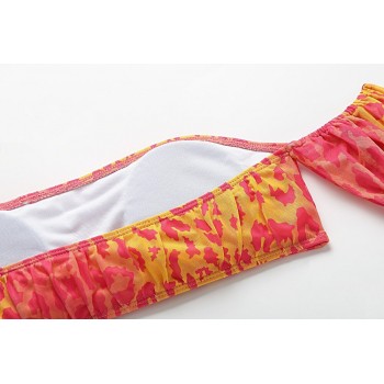 Long Sleeve Swimsuit For Women Swimweaer 2021 Two Piece Set Orange Bikinis Thong Sexy Designer Biquini